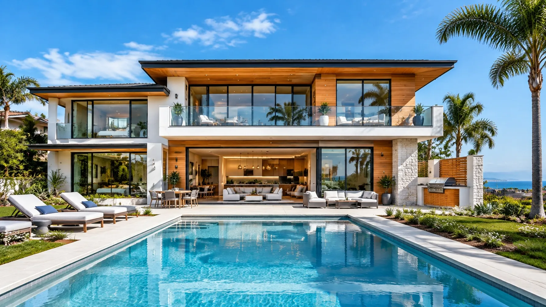 Home addition blended with existing Southern California architecture