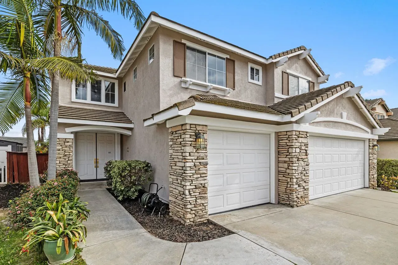 Remodeled two-story San Diego home with stone accents