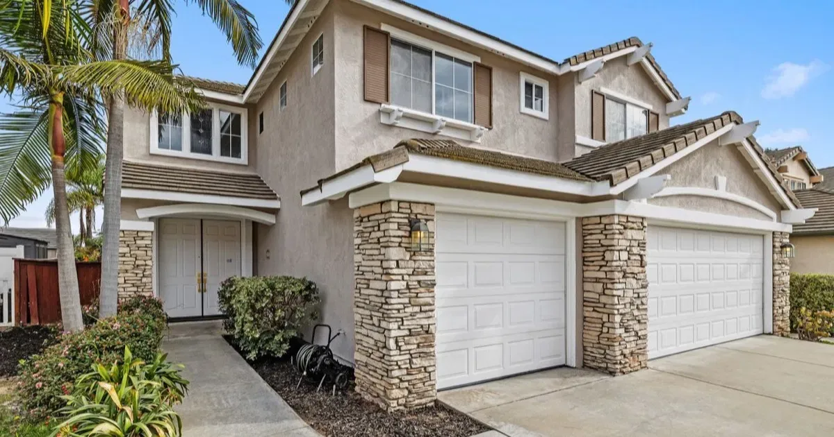 Custom home exterior in Southern California